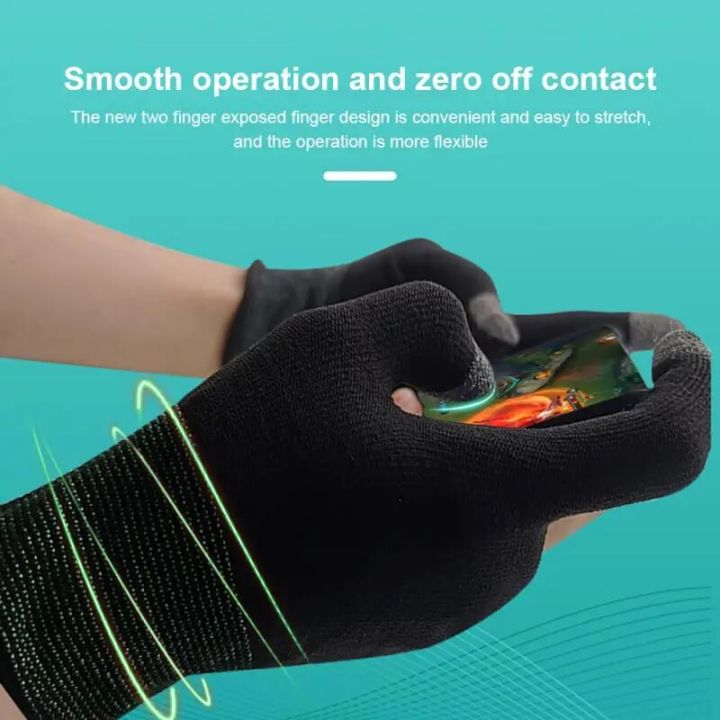 1Pair Mobile Gaming Gloves Touch Screen Gaming Finger Thumb Sleeve Gloves Unisex Sweatproof Anti-slip Breathable Gaming Gloves