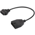 12 Pins to OBD1OBD2 OBD-II 16 Scanner Diagnostic Tool Connector Adapter Cable For GM Vehicles. 