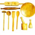 Lemon Guser Ruti Maker Orong Dal gutne Khunti Long spoon Dista Made By wood Combo Pack. 