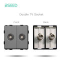 Bseed Wall Switch Panel Part Dual Usb Socket Tv Internet Rj45 Function Parts Eu Socket Diy Part Only Free Combination. 