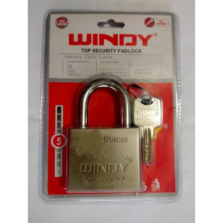Top Security 60 mm Pad Lock Windy