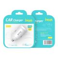 IVON CC45 20W PD 3.0 USB-C / Type-C + QC 3.0 USB Port Mini Car Charger. 