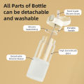 High Borosilicate Glass Water Bottle with Straw Pop-up Cover Portable Water Bottles Leak-proof Insulated Water Cup Drinkware. 