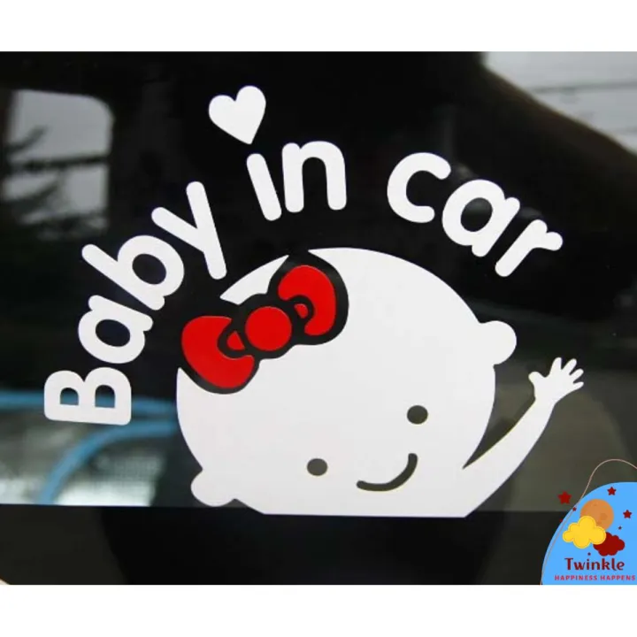 Car%20Styling%20"Baby%20In%20Car"%20Waving%20Baby%20On%20Board%20Tata%20Sign%20Cute%20Car%20Decal%20Of%20Vinyl/Pvc%20Sticker%20-%20Image%202