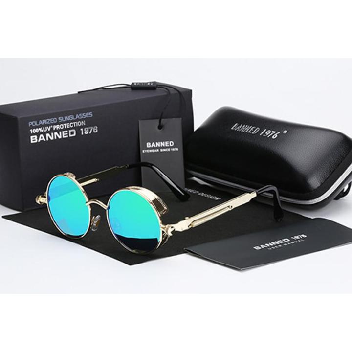 2021 HD Polarized Round Metal Sunglasses UV400 Men's Sun glasses Feminin Women's Vintage Gafas De Sol Metal Goggles With box