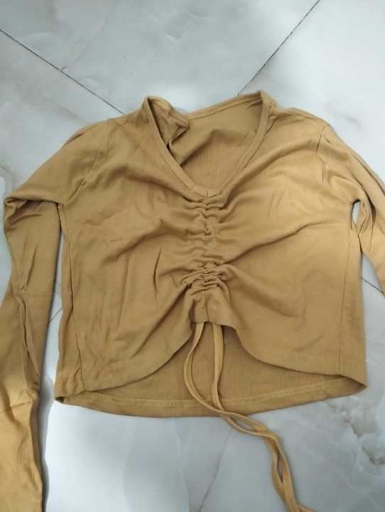 Women's%20and%20Girls'%20for%20Fashionable%20Cotton%20Short%20Body%20Full%20Sleeve%20Crop%20Top%20Blouse%20%5B%20Fashion%5D%20-%20Image%205