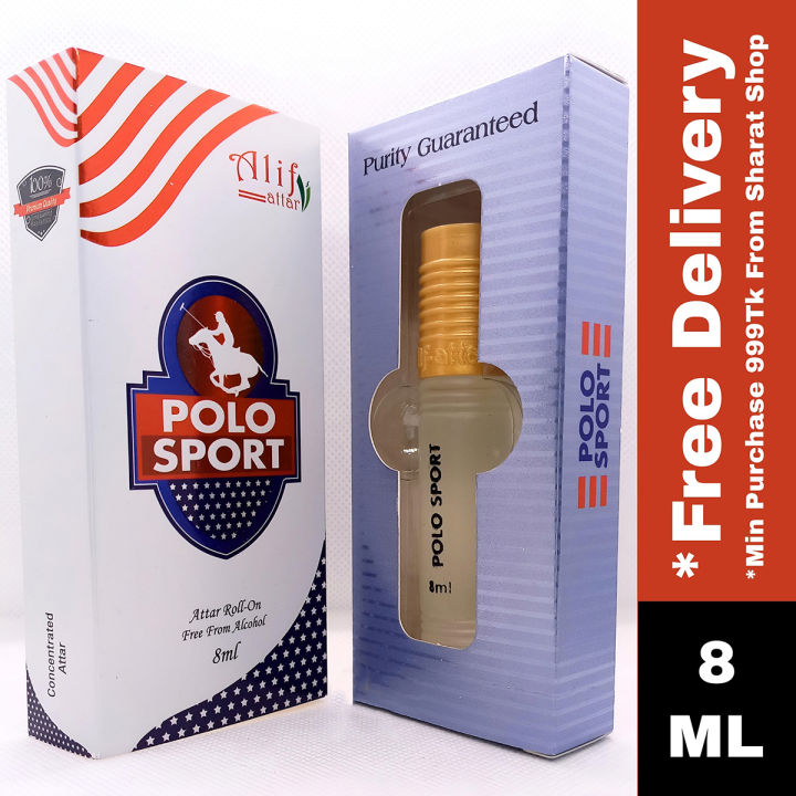 Alif POLO SPORT Attar Concentrated Perfume Oil Long Lasting Halal Roll On Fragrance - 8m