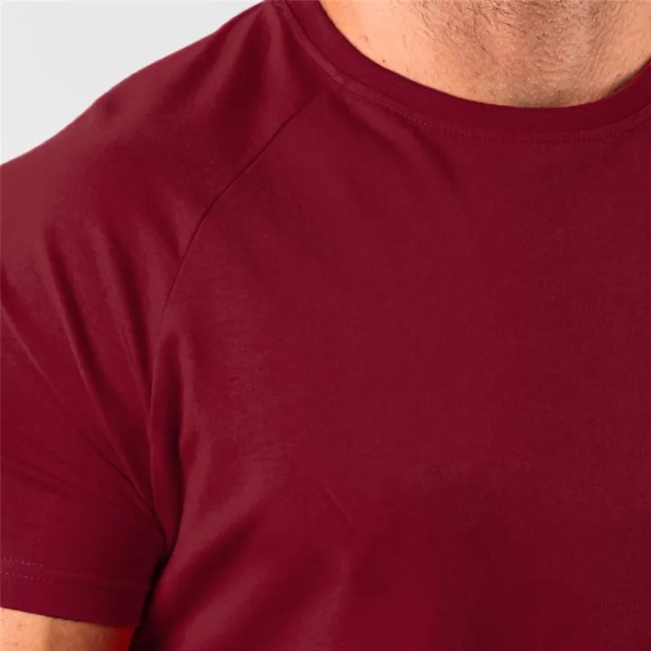 New%20Stylish%20Plain%20Tops%20Fitness%20Mens%20T%20Shirt%20Short%20Sleeve%20Muscle%20Joggers%20Bodybuilding%20Tshirt%20Male%20Gym%20Clothes%20Slim%20Fit%20Tee%20Shirt%20-%20Image%204
