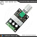 DC Motor Speed Controller or DC Fan PWM Adjustable Variable Speed Controller Module 6V 12V 24V 28V 3A 80W PWM Volt Regulator Switch Tool..