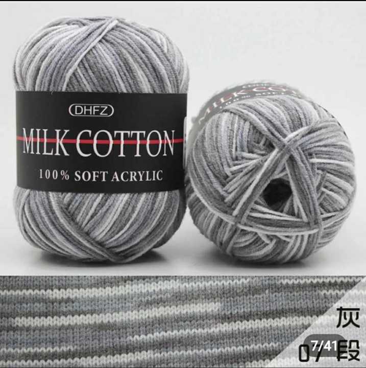 Milk Cotton Yarn for Hand Knitting Knit 3 Ply 120m Soft Baby Warm DIY Yarn for Hand Knitting Toys Crochet 100% Acrylic