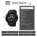 SKMEI 1637 Dual Movement 3 Time Sport Wristwatch Mens Waterproof Electronic Watches montre homme Shockproof Digital Men Watch.