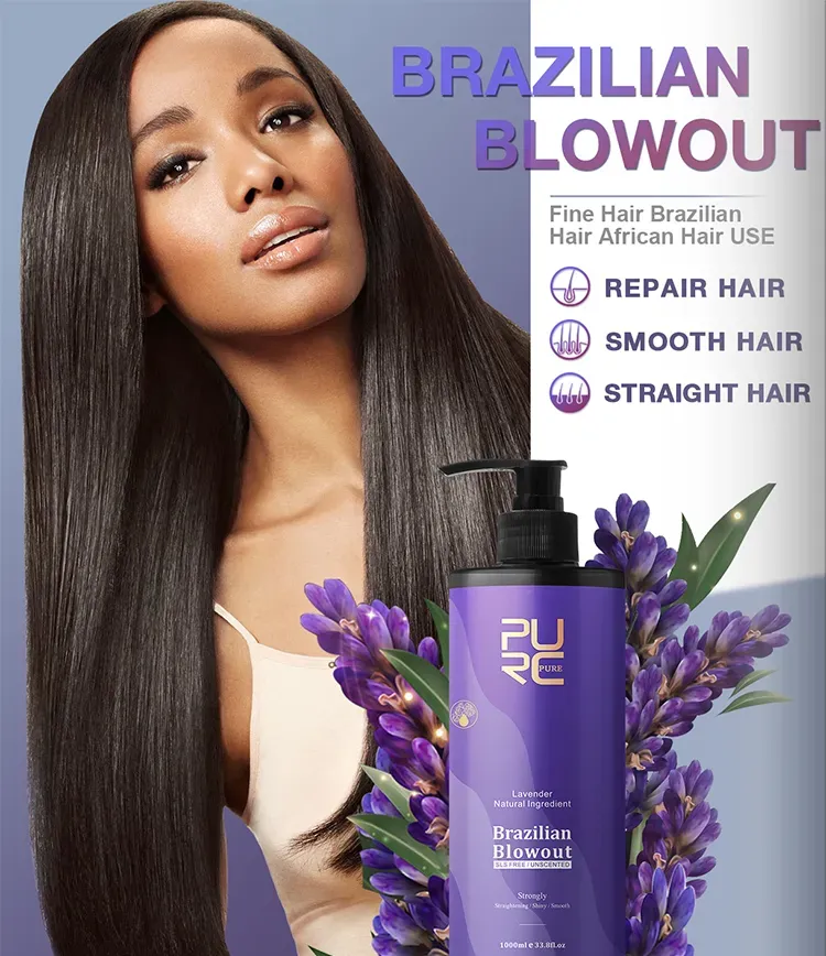 PURC Professional Lavender Hair Keratin Treatment Straightening