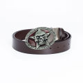 Lotjunsen vintage belts, skulls, pentagrams, fashion trends, personality, youth trousers, foreign trade cowhide belts. 