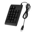 19-key 3-Color USB Numeric Keypad Mechanical Touch Feeling 10 Million Clicks Number Pad. 