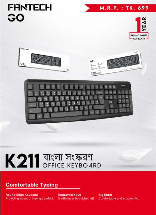 FANTECH%20K211%20GO%20Smooth%20Typing%20Keyboard%20104%20Keys%20Spill%20Resistant%20Keyboard%20English%20And%20Bangla%20USB%20Wired%20Easy%20To%20Read%20Keys%20Computer%20Keyboard%20Ergonomics%20Keyboard%20For%20Office%20PC%20-%20Image%203