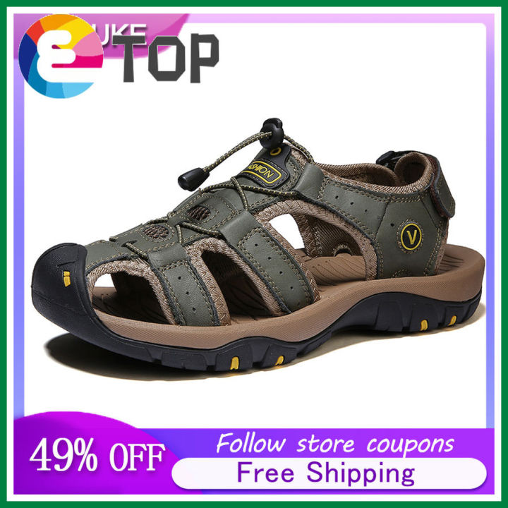 2021%20New%20Leather%20Sandals%20Men%20Outdoor%20Summer%20Casual%20Rubber%20Sandals%20PU%20Hiking%20Wading%20shoes%20-%20Image%202