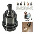 E27/E26 Copper Retro Edison Light Lamp Bulb Holder Socket Shade Rings Cord. 