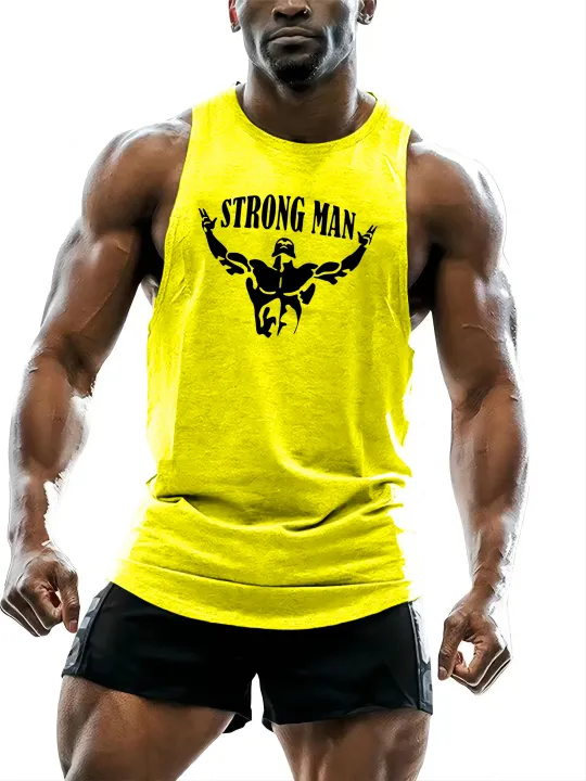 Four%20Seasons%20Gym%20Adult%20Strong%20Men'S%20Clothing%20Tank%20Tops%202d%20Creative%20Printed%20Outdoor%20T-Shirt%20Sports%20Style%20Casual%20Breathable%20O%20Neck%20-%20Image%205
