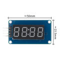 TM1637 4 Bits Digital LED Display Module For Arduino 7 Segment 0.36 Inch Clock RED Anode Tube Four Serial Driver Board Pack. 