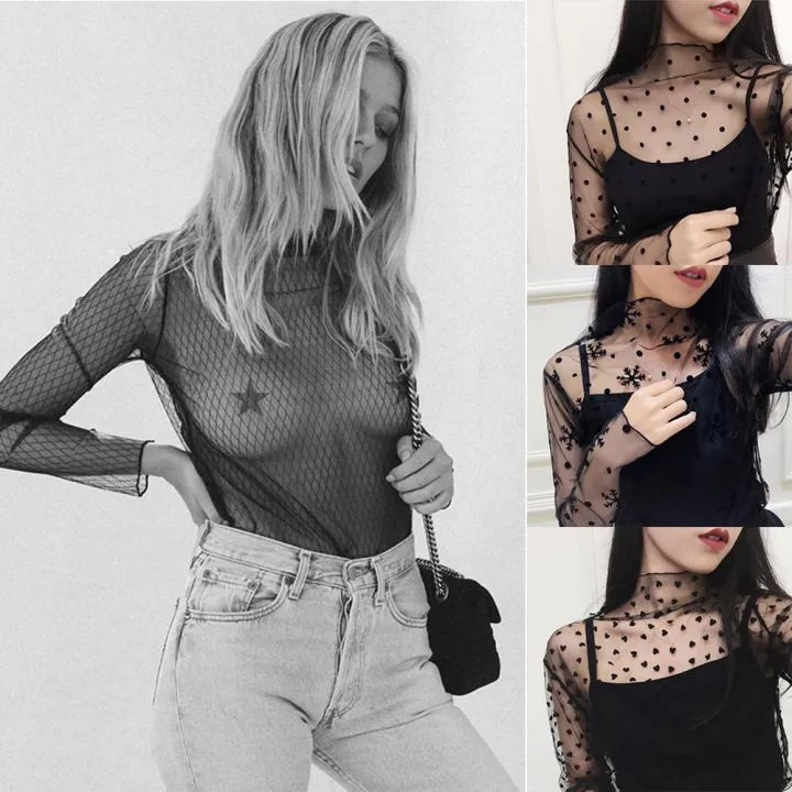 Women%20Summer%20Transparent%20Mesh%20Blouse%20Shirt%20Tops%20Blusas%20Long%20Sleeve%20Blouse%20Chemise%20Femme%20Casual%20Dot%20Feminine%20Blouse%20-%20Image%206