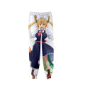 Celana Jogger 3D Pelayan Naga Anime Miss Komirai Celana Panjang Kasual Pria/Wanita Celana Olahraga Kostum Cosplay Kanna Kamui. 