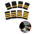 1Pair Epaulettes Professional Pilot Uniform Epaulets Gold Stripe Shoulder Badges Jessica. 