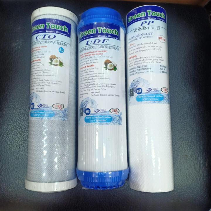 10'' 3 in One PP+UDF+CTO Water Filter combine, Whole House Cartridges Activated Carbon Cartridge Filter,water Purification System