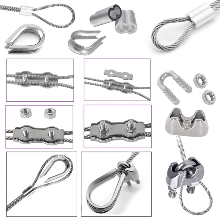 30%20Turnbuckle%20M5%20Wire%20Tensioner%20Set%20With%20Turnbuckle%20Wire%20Rope%20Clamp%20Thimbles%20Press%20Clamp%20For%20Tightening%20-%20Image%204
