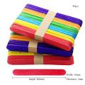 50pcs Colorful Hand Crafts DIY Wooden Sticks Popsicle Mold Ice Cream Sticks Art Creative Educational Toys For Children Kids Baby. 