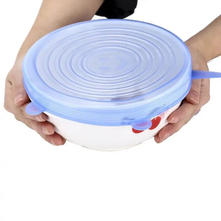 6Pcs%20Reusable%20Silicone%20Stretch%20Lids%20Kitchen%20Food%20Storage%20Wraps%20Cover%20Various%20Silicone%20Bowl%20Cover%20For%20Microwave%20Oven%20-%20Kitchen%20Rack%20-%20Image%204
