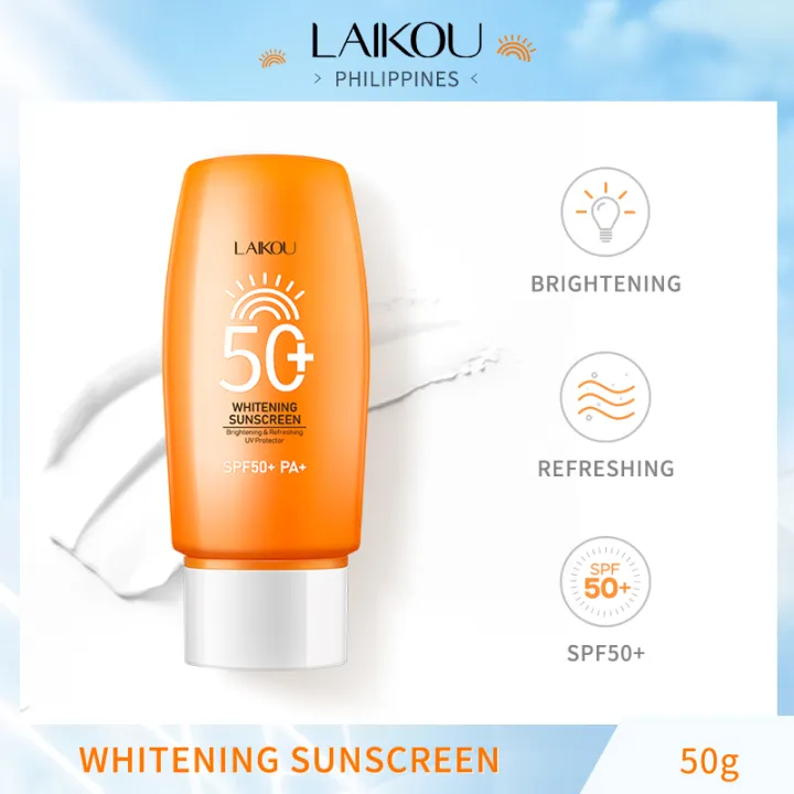 LAIKOU%20Whitening%20Sunscreen%20Set%20Refreshing%20Tone%20Up%20Moisturizing%20Long%20Lasting%20UV%20Sun%20Protection%20SPF%2050+%20Sunblock%2050g/3pcs%20-%20Image%203