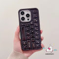 Simple Creative Solid Color Cartoon 3D Keyboard Stress Relief Entertainment Casing Compatible for IPhone 16 11 15 12 13 14 Pro Max 11 13 12 14 15 16 Pro 16 Pro Max Trendy Soft Case.