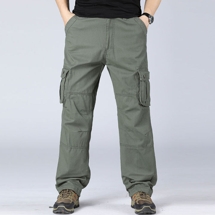 Men's%20Cargo%20Pants%20Casual%20Multickets%20%20Tactical%20Pants%20Plus%20Size%2044%20Cotton%20Men%20Outwear%20%20Loose%20Straight%20Long%20Trousers%20-%20Image%205