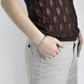 ziqiudie S925 Sterling Silver Platinum-plated Riding Crop Cuban Bracelet Men's Italian upscale men's Silver jewelry 10MM thick. 