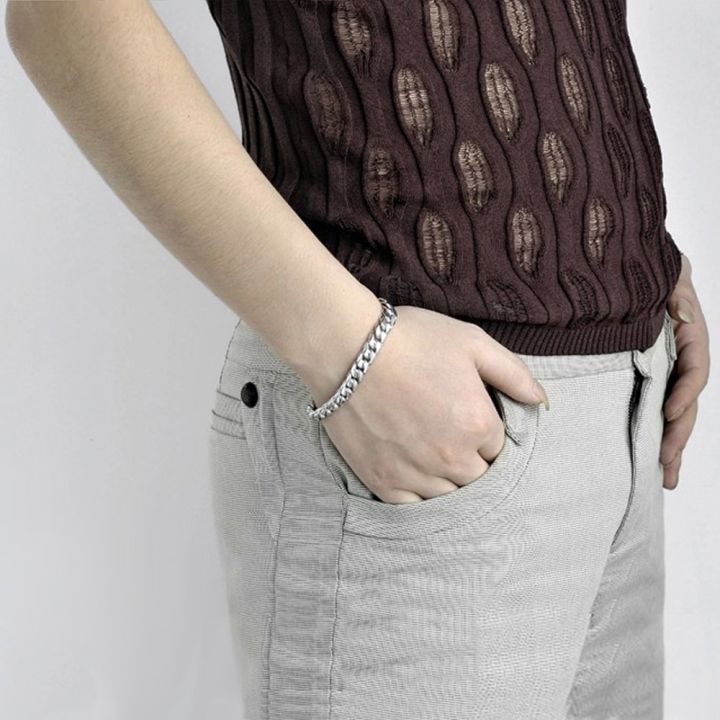 ziqiudie%20S925%20Sterling%20Silver%20Platinum-plated%20Riding%20Crop%20Cuban%20Bracelet%20Men's%20Italian%20upscale%20men's%20Silver%20jewelry%2010MM%20thick%20-%20Image%202