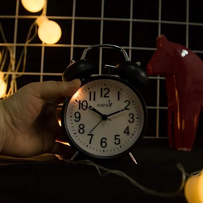 FLOITTUY%20%7BLoud%20Alarm%20for%20Deep%20Sleepers)%204''%20Twin%20Bell%20Alarm%20Clock%20with%20Backlight%20for%20Bedroom%20and%20Home%20Decoration(Black)%20-%20Image%204