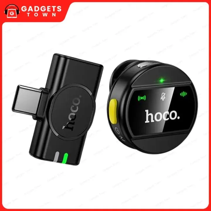 HOCO%20%7C%20L21%20%E2%80%9CCharm%E2%80%9D%20Wireless%20Lavalier%20Microphone%20%7C%20Type-C%20or%20Lightning%20Receiver%20%7C%20Omnidirectional%20Electret,%20ENC%20Noise%20Reduction%20%7C%20Clip-On,%20Plug%20&%20Play%20%7C%20For%20Android%20&%20iPhone%20-%20Image%202