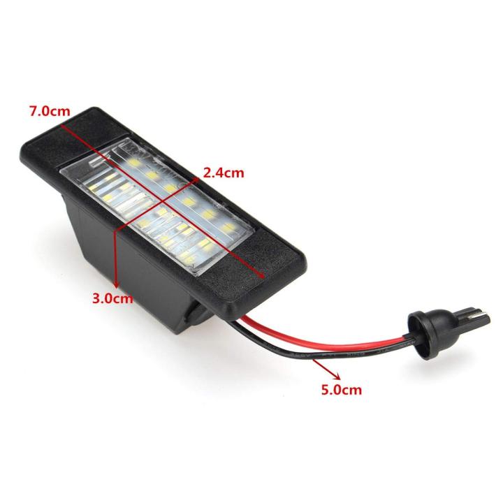 2Pcs%20Car%2018Leds%20License%20Plate%20Lights%20Plastic%20for%20Nissan%20Qashqai%20X-Trail%20Juke%20Primera%20Bright%20Led%20Number%20Licence%20Plate%20Light%20-%20Image%202