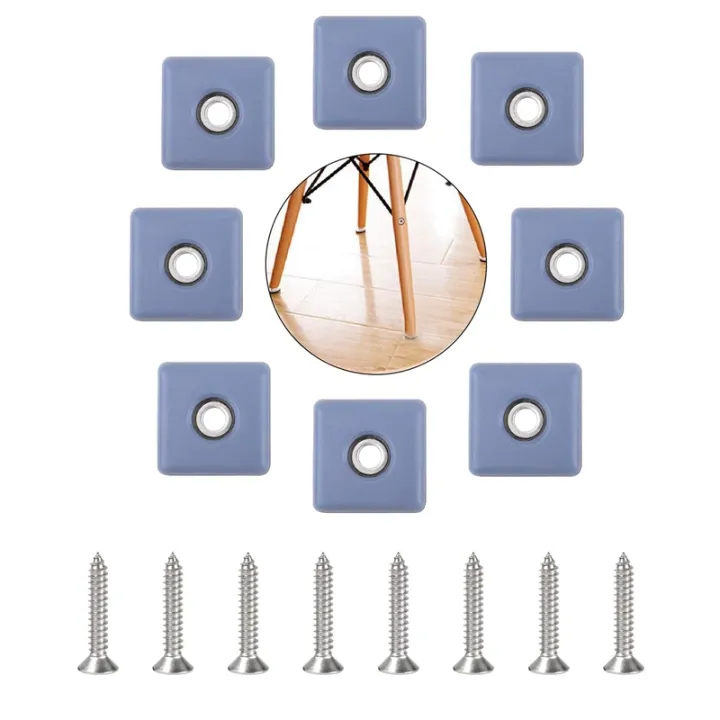 BRADOO-%2016pcs%20Furniture%20Sliders%2040mm%20Furniture%20Leg%20Protectors%20with%20Screws%20Square%20Chair%20Leg%20Protectors%20Furniture%20Glide%20Pads%20-%20Image%204