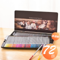 Deli 6524 Premium Water Color Pencil With Iron Box 72 Color. 