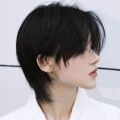 Wolf Tail Wig Men's and Women's Short Hair Internet Celebrity Same Style Natural Realistic Japanese Warrior Head Same Style Anchovy Head Full-Head Wig Style. 