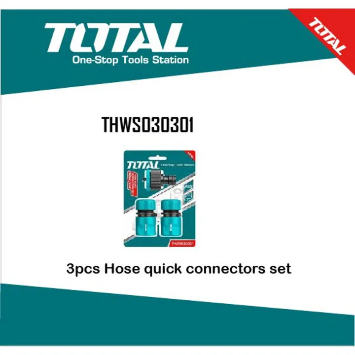 TOTAL%203pcs%20Hose%20Quick%20Connectors%20Set%20(Suitable%20for%20all%20TOTAL%20High%20Pressure%20Washers)%20THWS030301%20-%20Image%202