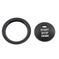 Car START Engine Button Cover STOP Key Ignition Switch Sticker Red.