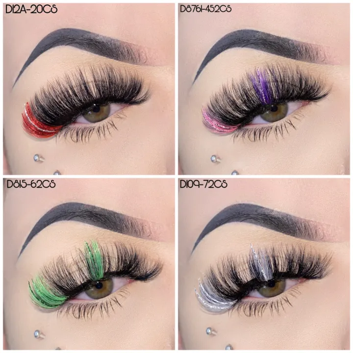 Lvcheryl%20100Pcs%20New%20Colorful%20Individual%20Lashes%20Extension%2012mm%20Natural%20Faux%20Mink%20Eyelashes%2030D%20Cluster%20Colored%20Eyelash%20Extension%20Makeup%20Tool%20-%20Image%207