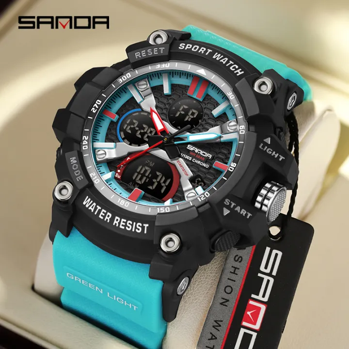 SANDA%20Three%20Screen%20Multifunctional%20Timing%20Watch%20Outdoor%20Waterproof%20Night%20Light%20Men's%20Watch%20SD3366-4%20-%20Image%203
