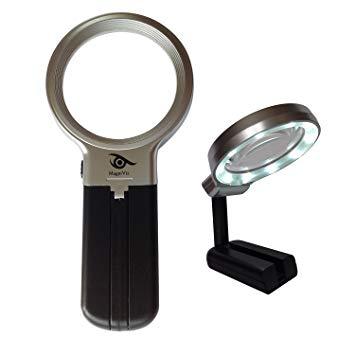Magnifying Glass Folding Stand LED Illuminated Lamp
