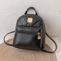 Women's Mini Backpack Luxury PU Leather Backpack Cute Graceful Bagpack Small School Bags for Girls with Ball Pendant.