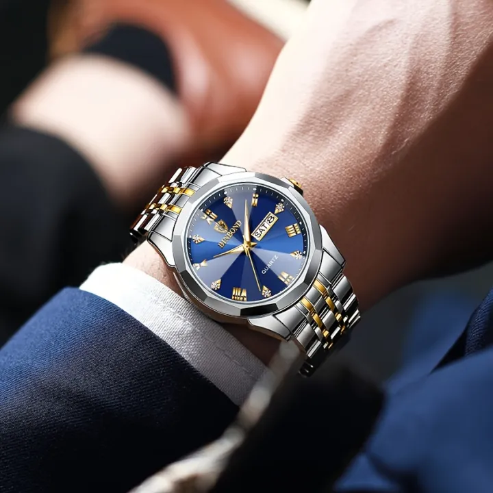 BINBOND%20Fashion%20Men's%20Wristwatch,%20Waterproof%20Luminous%20Date%20Week%20Stainless%20Steel%20Quartz%20Watch%20-%20Image%205