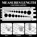 Bolt Nut Thread Inch&Metric Thread Tester Bolt Gauges Measuring Tool for Measuring Bolt Screw A 1 PCS. 