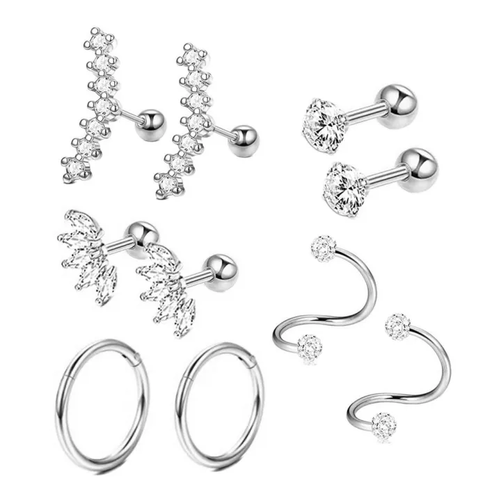 Stainless%20Steel%20Crystal%20Cartilage%20Earring%20Set%2016G%20Heart%20Ear%20Tragus%20Piercing%20Helix%20Earrings%20Hoop%20Bulk%20Stud%20Ear%20Rings%20Pircing%20Lot%20-%20Image%207